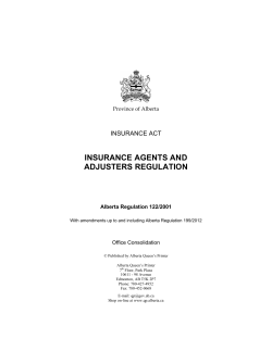 Insurance Agents and Adjusters Regulation