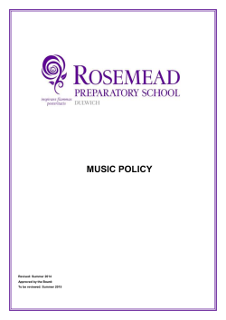 music policy - Rosemead Preparatory School