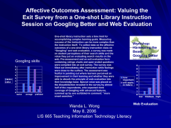 Affective Outcomes Assessment: Valuing the Exit Survey from a One