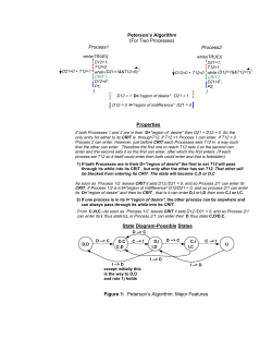 Peterson`s Algorithm Properties State Diagram