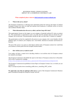 business survey - Enterprise Europe Network Scotland