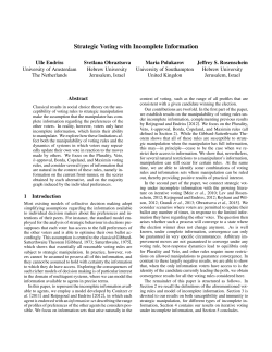 Strategic Voting with Incomplete Information