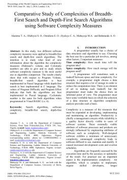 Comparative Study of Complexities of Breadth- First Search