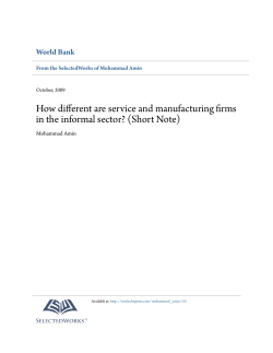 How different are service and manufacturing firms in the informal