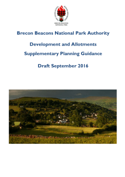 The Settlement Strategy - Brecon Beacons National Park Authority