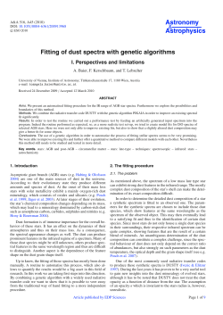 Fitting of dust spectra with genetic algorithms