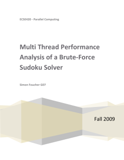 Multi Thread Performance Analysis of a Brute