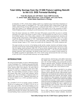 Total Utility Savings from the 37000 Fixture Lighting Retrofit