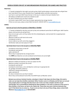 geneva feeder gym set up and breakdown procedure for games and