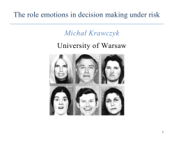 An Experiment On Determinants of the Probability Weighting