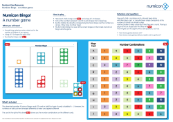 Numicon Bingo! A number game