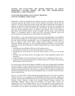 Testing and evaluating young basketball players - UKTCG-a.