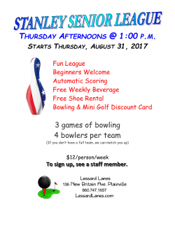 3 games of bowling 4 bowlers per team