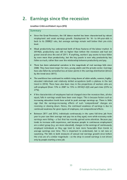 Earnings since the recession - Institute for Fiscal Studies