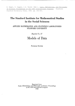 Models of Data - Patrick Suppes
