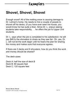 Shovel, Shovel, Shovel