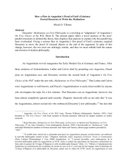 How a Flaw in Augustine`s Proof of God`s Existence