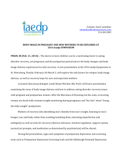 BODY IMAGE IN PREGNANT AND NEW MOTHERS TO BE