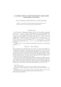 A CLASSIFICATION OF BARYCENTRICALLY