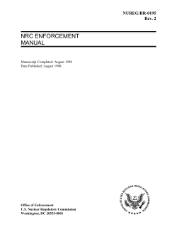 NRC Enforcement Manual