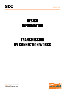 DESIGN INFORMATION TRANSMISSION HV CONNECTION WORKS