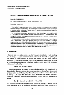 INVERTED ORDERS FOR MONOTONE SCORING