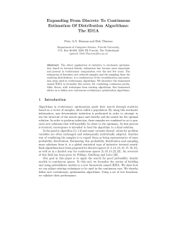 Expanding From Discrete To Continuous Estimation Of Distribution