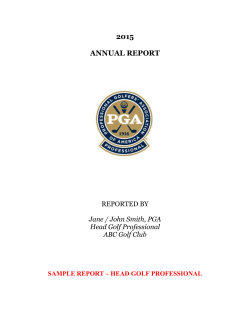 2006 PGA Professional Annual Report