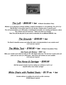 Wilstem Ranch Event Packet