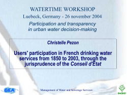 Users` participation in French drinking water services