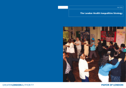 The London Health Inequalities Strategy