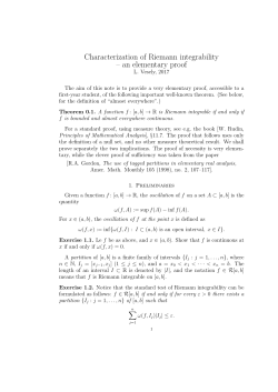 Characterization of Riemann integrability &ndash; an elementary proof