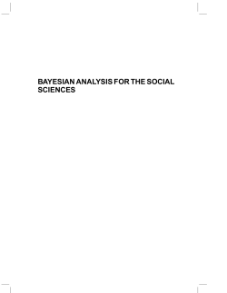 Bayesian Analysis for the Social Sciences