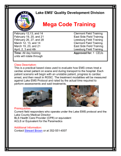 Lake EMS` Quality Development Division Mega Code Training