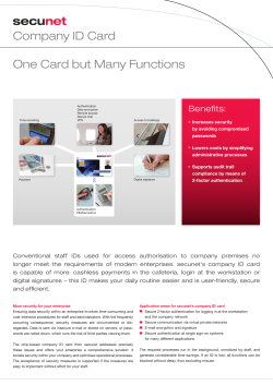 One Card but Many Functions Company ID Card