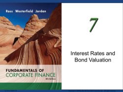 Interest Rates and Bond Valuation