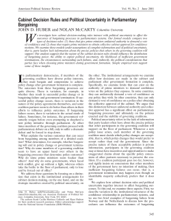 Cabinet Decision Rules and Political Uncertainty in Parliamentary