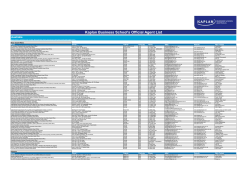 Kaplan Business School`s Official Agent List