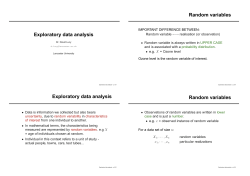 Exploratory data analysis Exploratory data analysis Random