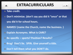 EXTRACURRICULARS