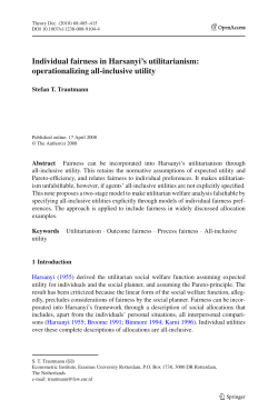 Individual fairness in Harsanyi`s utilitarianism