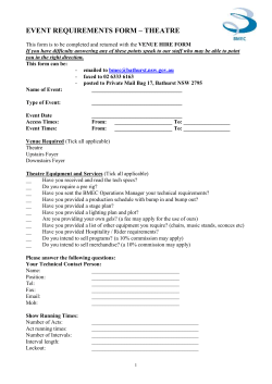 Event Requirements Form