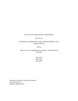 COLLECTIVE BARGAINING AGREEMENT between the HIAWATHA