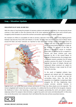 Iraq &ndash; Situation Update - Special Contingency Risks