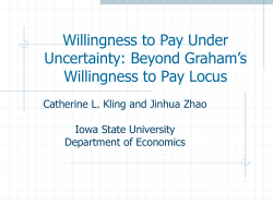 Willingness to Pay Under Uncertainty