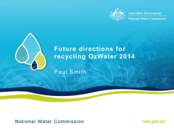 Ozwater14 - National Water Commission