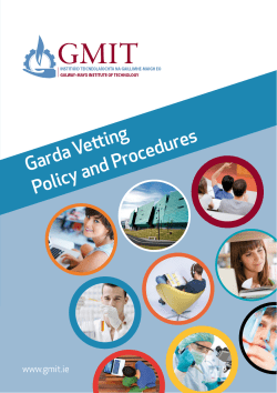 Garda Vetting Policy and Procedures
