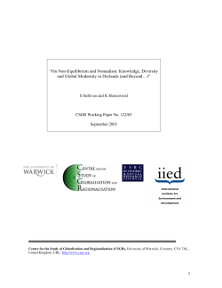 On Non-Equilibrium and Nomadism: Knowledge