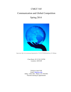 Communication and Global Competition