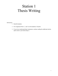 How to Generate a Thesis Statement if the Topic is not